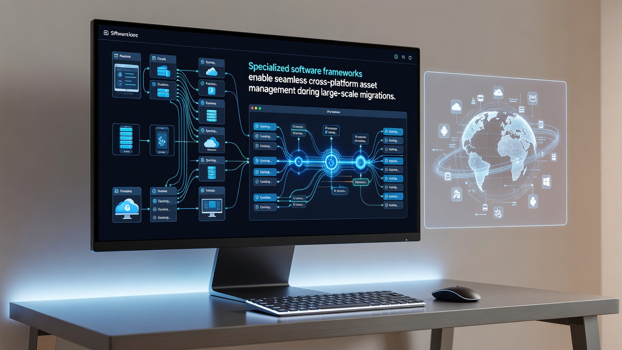 Asset pipeline dashboard showing cross-platform synchronization in a large multiplayer development studio